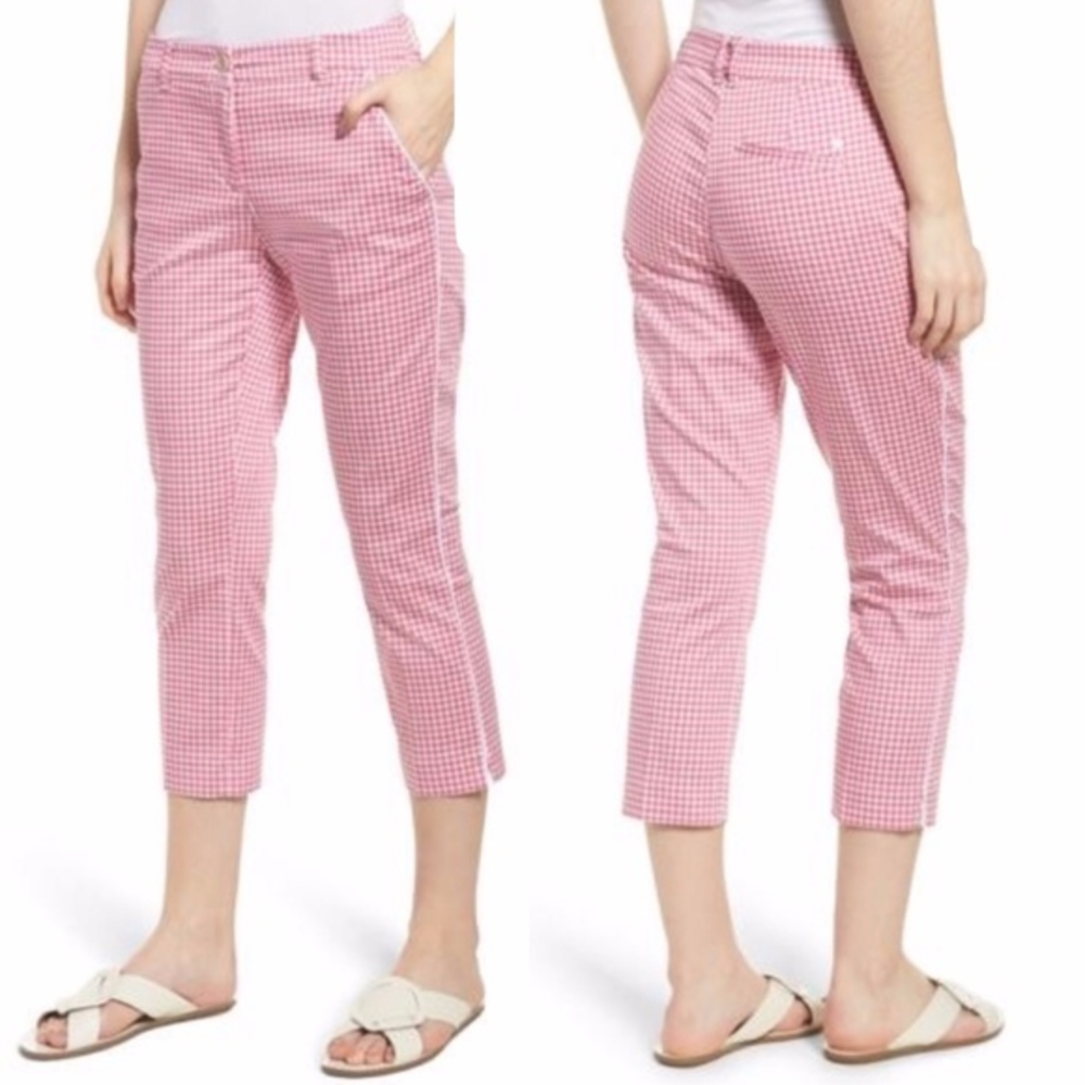 Brax Maron Gingham Stretch Crop Pants